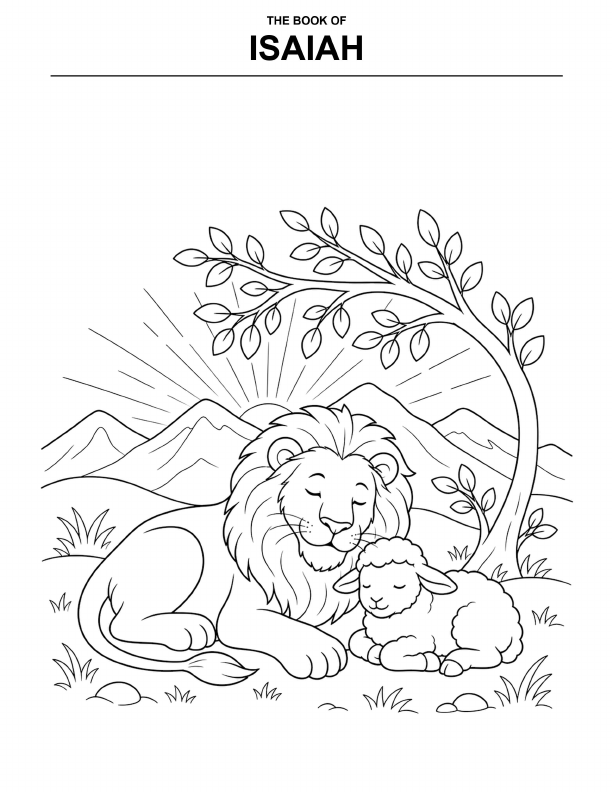 Preview of the Isaiah–Daniel coloring page pack